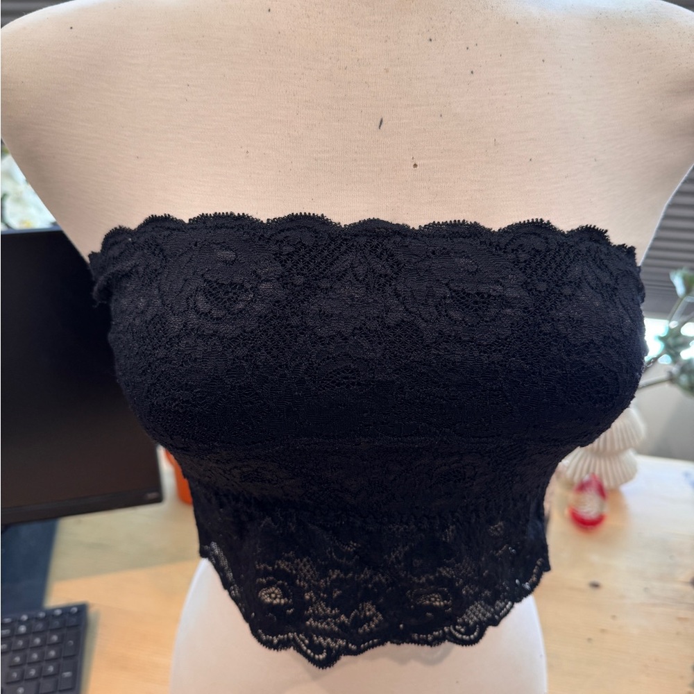Cosabella Starie Tube Top Lace Bandeau Medium Women 36 A/B/C Black